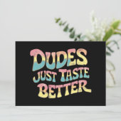 Kerels Smaken gewoon Lekkerder LGBT Gay Pride Maan Kaart (Staand voorkant)