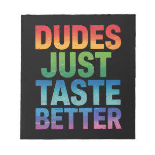Kerels Smaken Simpelweg Beter Grappige Gay Pride L Notitieblok