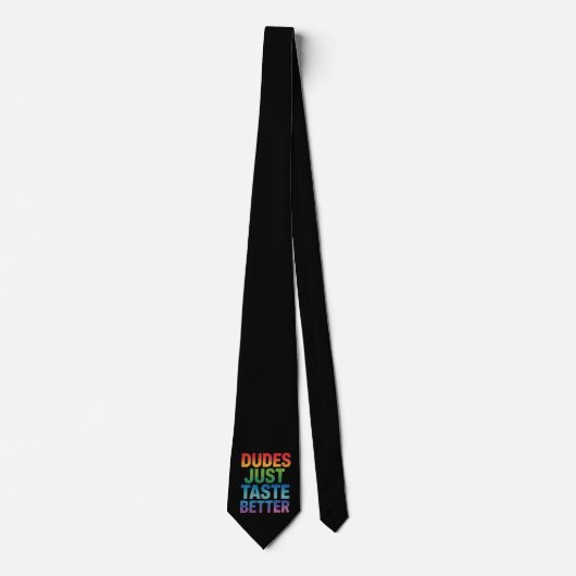 Kerels Smaken Simpelweg Beter Grappige Gay Pride L Stropdas (Voorkant)