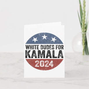 Kerels voor Kamala Harris 2024 Retro knoop Verkiez Kaart