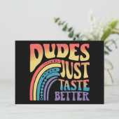 Keren smaken gewoon beter Regenboog Homo Pride Vin Kaart (Staand voorkant)