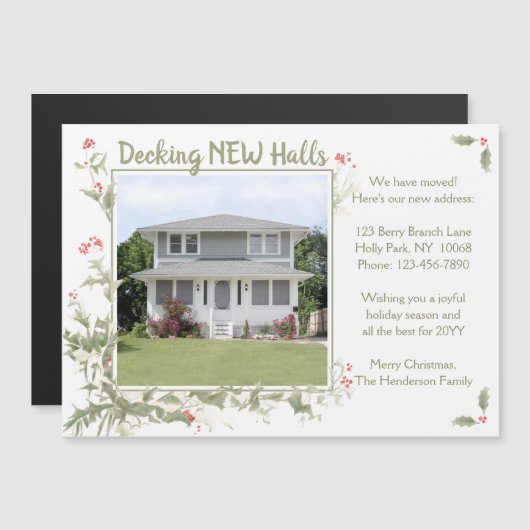 Kerend Nieuw Halls Magneet Wij Verruilden Kerstkaa Magnetische Uitnodiging (Voorkant / Achterkant)