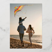 Kerenstkaart Zeil en Groet Ornament Folie Folie Feestdagenkaart (Achterkant)