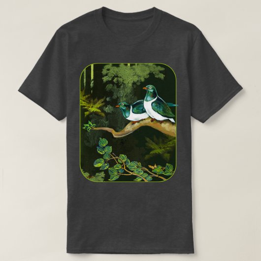 Kereru-duiven in het bos t-shirt (Design voorkant)