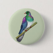 Kereru Houtduif Ronde Button 5,7 Cm (Voorkant)