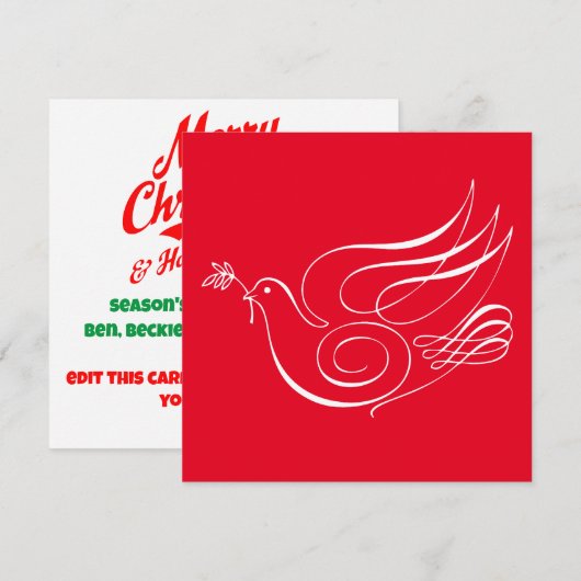 Kereru kalligrafie vredesduif (Voorkant / Achterkant)