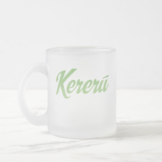 Kereru logo en vogel matglas koffiemok (Links)