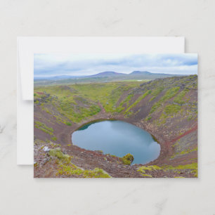 Kerid Crater Lake, Golden Circle, IJsland Briefkaart