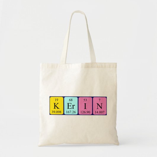 Kerin periodieke lijstnaam canvas tas (Voorkant)