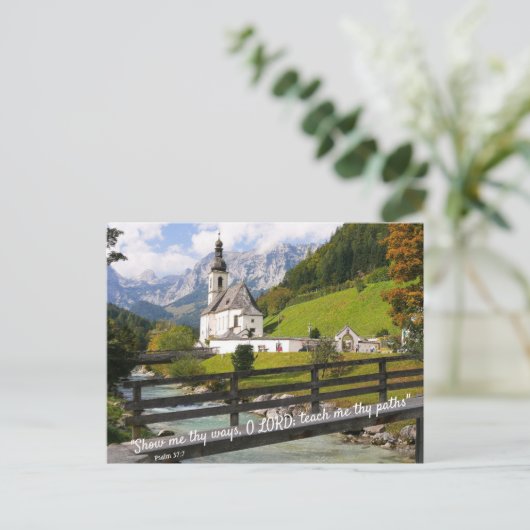 Kerk aan de hillside briefkaart (Staand voorkant)