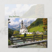 Kerk aan de hillside briefkaart (Voorkant / Achterkant)