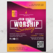 Kerk Aanbidding Zondag Marketing Advertentie Flyer (Voorkant)