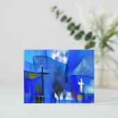 Kerk Abstracte Kunst Briefkaart (Staand voorkant)