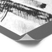 Kerk afbeelding in houtskool poster (Hoek)