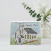 Kerk Amazing Grace- Handgeschilderde print Briefkaart (Staand voorkant)