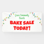Kerk Bake Sale! Gepersonaliseerde Kerstmisbanner Spandoek (Horizontaal)