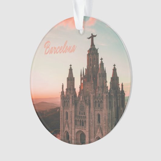 Kerk Barcelona Spanje Ornament (voorkant)