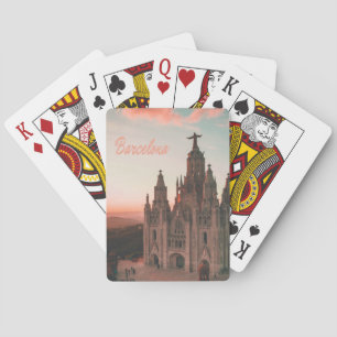 Kerk Barcelona Spanje Pokerkaarten