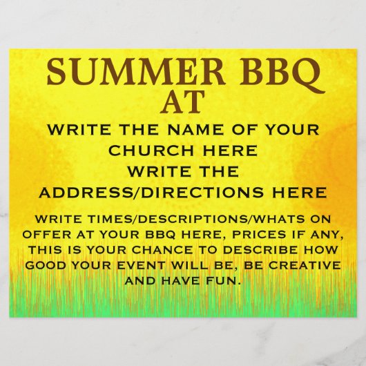 KERK BBQ-FLYER FLYER (Voorkant)