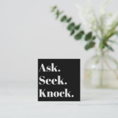 Kerk Bedrijf QR-code Professioneel Promotioneel Vierkante Visitekaartje (Staand voorkant)