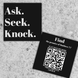 Kerk Bedrijf QR-code Professioneel Promotioneel Vierkante Visitekaartje