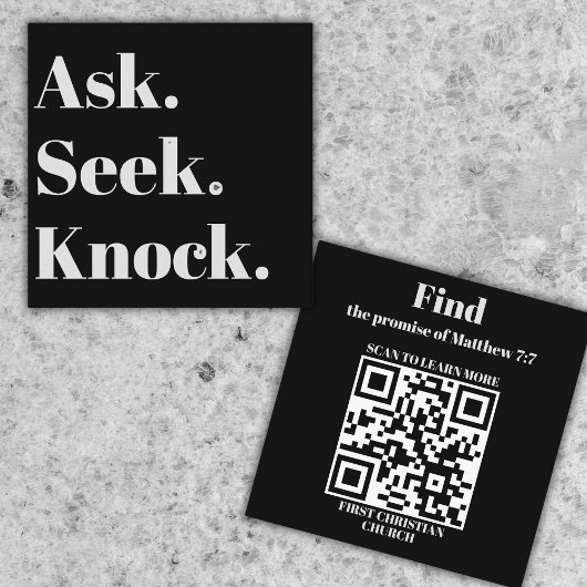 Kerk Bedrijf QR-code Professioneel Promotioneel Vierkante Visitekaartje