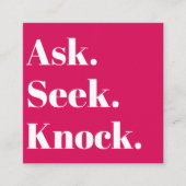 Kerk Bedrijf QR code Promotie Rood Vierkante Visitekaartje (Voorkant)