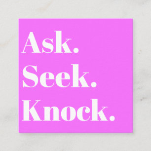 Kerk Bedrijf QR code Promotie Roze Vierkante Visitekaartje