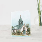 Kerk Bijbelvers Blauw Notitiekaartje (Voorkant)
