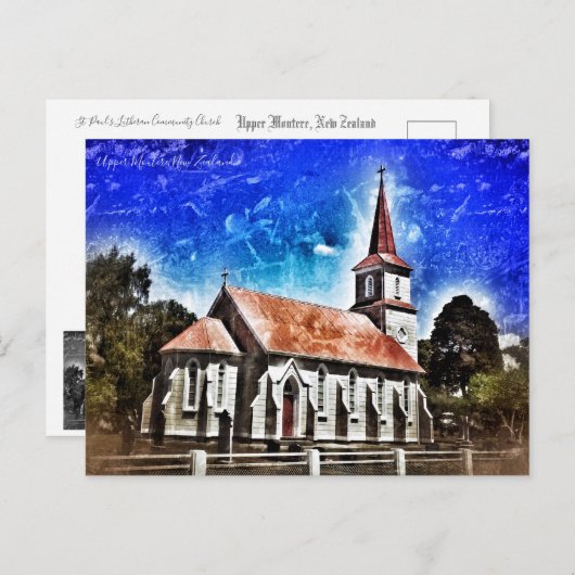 kerk briefkaart (Voorkant / Achterkant)