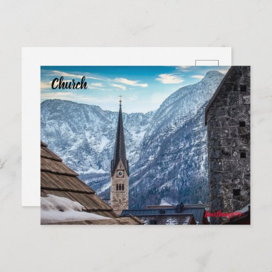 kerk briefkaart (Voorkant / Achterkant)