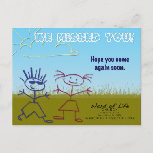 Kerk-Briefkaart voor kinderen Briefkaart (Voorkant)