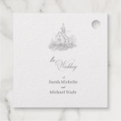 Kerk Calligraphy Bruiloft Bedankjes Labels (Achterkant)