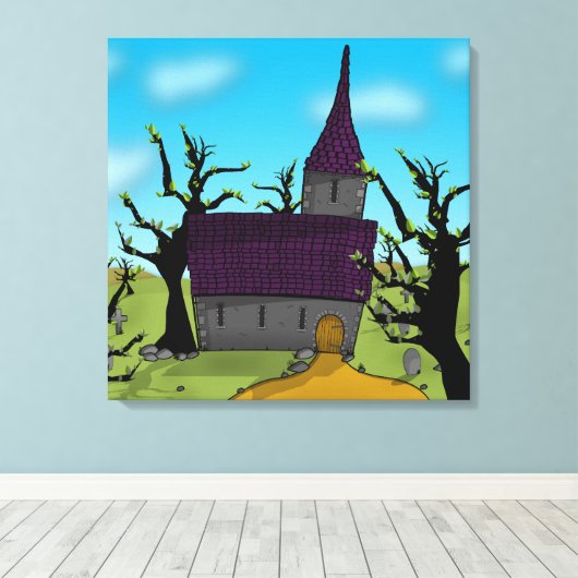 Kerk Canvas Afdruk (Insitu (Houten vloer))