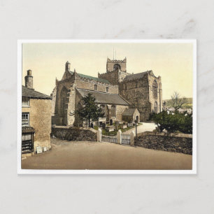 Kerk, Cartmel, Engeland, Fotochrom Briefkaart