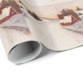 Kerk Christelijk Sneeuwwinter Cadeaupapier (Rol Hoek)