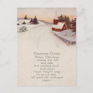 Kerk Christelijke Sneeuw Winter Briefkaart