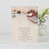 Kerk Christelijke Sneeuw Winter Kaart (Staand voorkant)