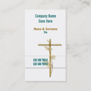 Kerk Christus religie kruist goud Visitekaartje