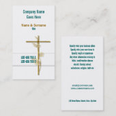 Kerk Christus religie kruist goud Visitekaartje (Voorkant / Achterkant)