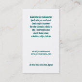 Kerk Christus religie kruist goud Visitekaartje (Achterkant)