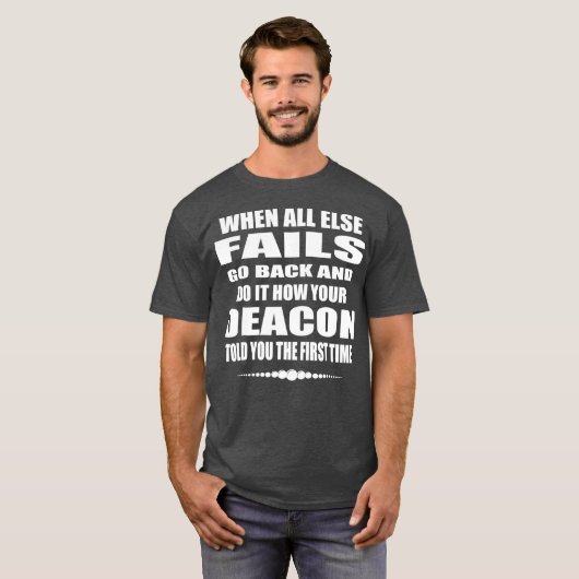 Kerk Deacon Grappig T Gift Katholieke Deacon Gift T-shirt (Voorkant volledig)