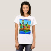Kerk door het zee 2 t-shirt (Voorkant volledig)