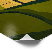 Kerk en bomen in de zomer perfect poster (Hoek)