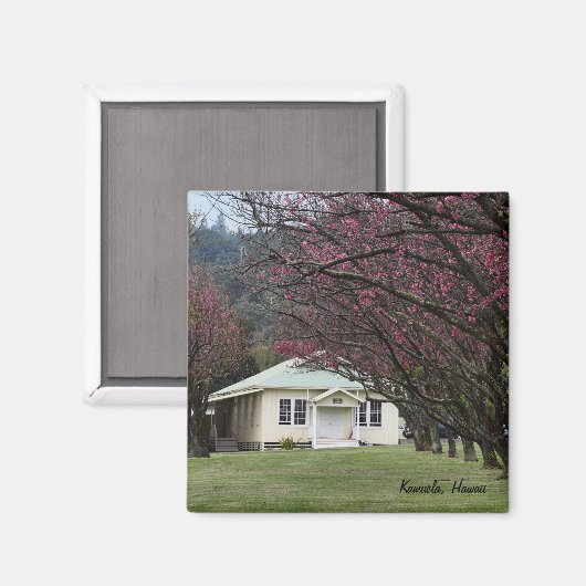 Kerk en Cherry Blossom Magneet (Voorkant / Achterkant)