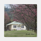 Kerk en Cherry Blossom Magneet (Voorkant)