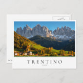 Kerk en dorp met berglandschap briefkaart (Voorkant / Achterkant)