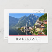 Kerk en dorp van Hallstatt, Oostenrijk met Alpen Briefkaart (Voorkant / Achterkant)