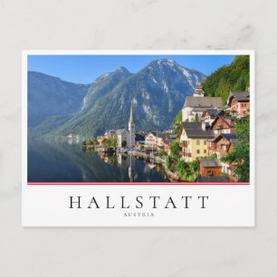 Kerk en dorp van Hallstatt, Oostenrijk met Alpen Briefkaart