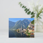 Kerk en dorp van Hallstatt, Oostenrijk met Alpen Briefkaart (Staand voorkant)